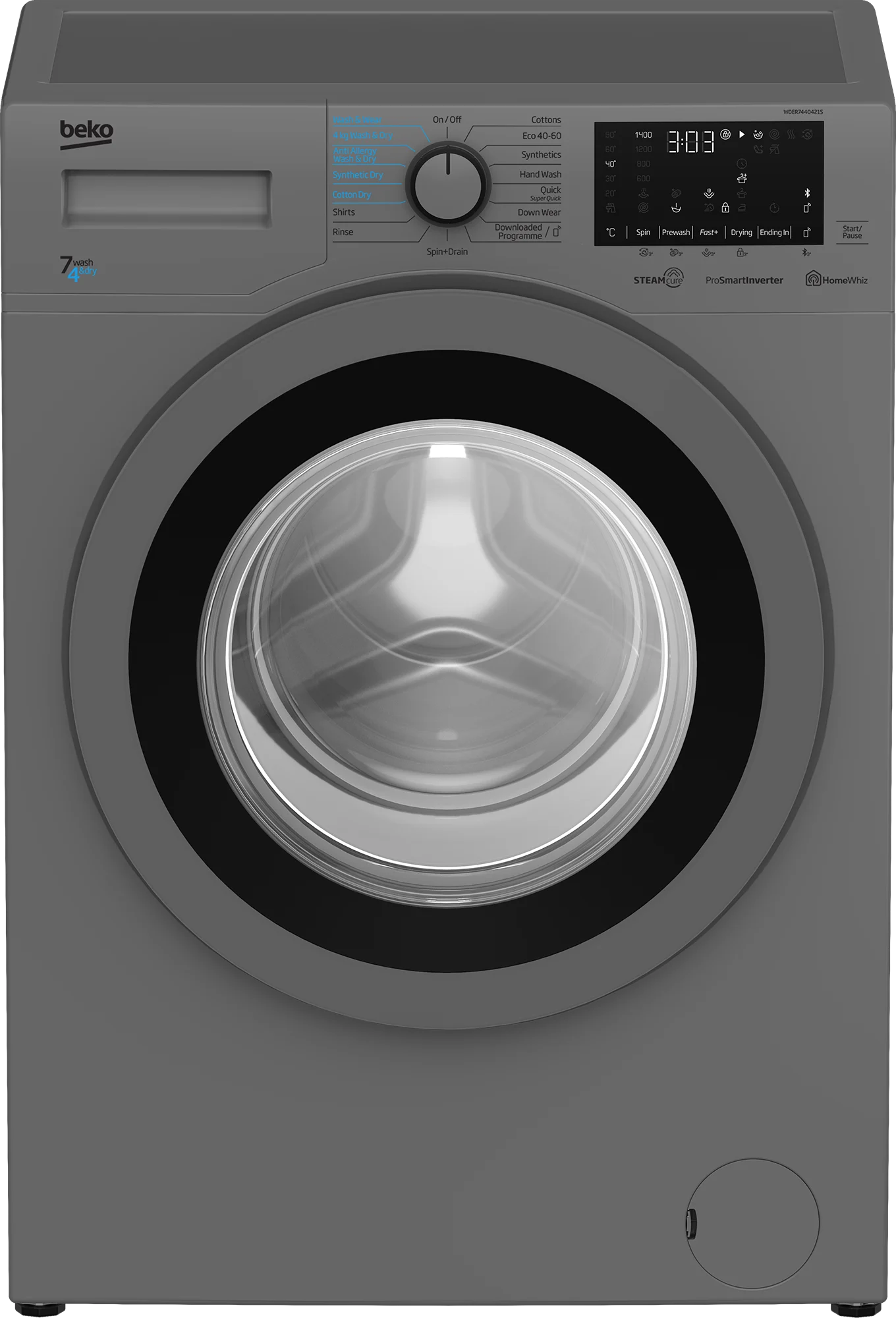 Beko 7KG/4KG Washer Dryer WDER7440421 Graphite