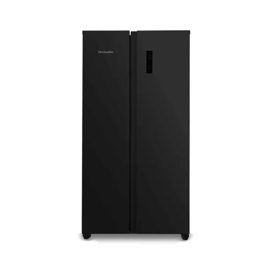 Montpellier American Side by Side Fridge MSBS442K Black