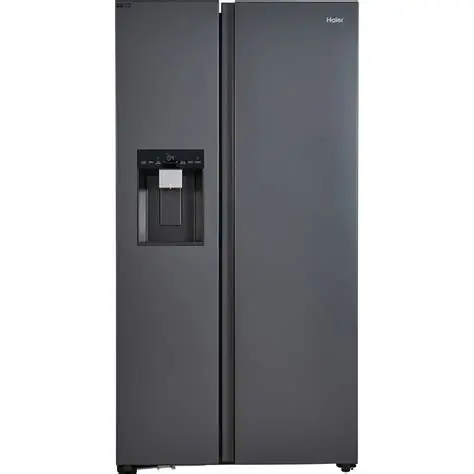 Nearly New Haier HSW59F18EIPT American-Style Smart Fridge Freezer Black GRC-161-718